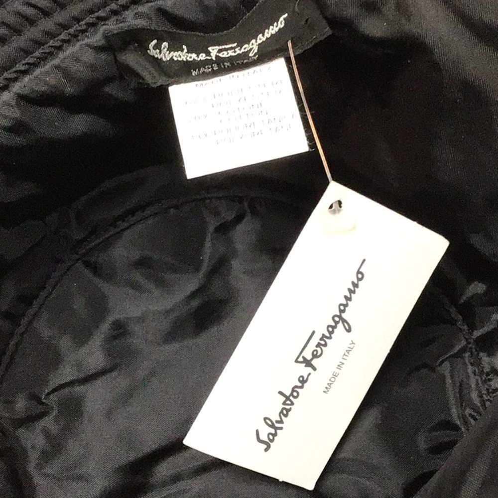 NWT Salvatore Ferragamo vintage black bucket hat - Picture 5 of 9